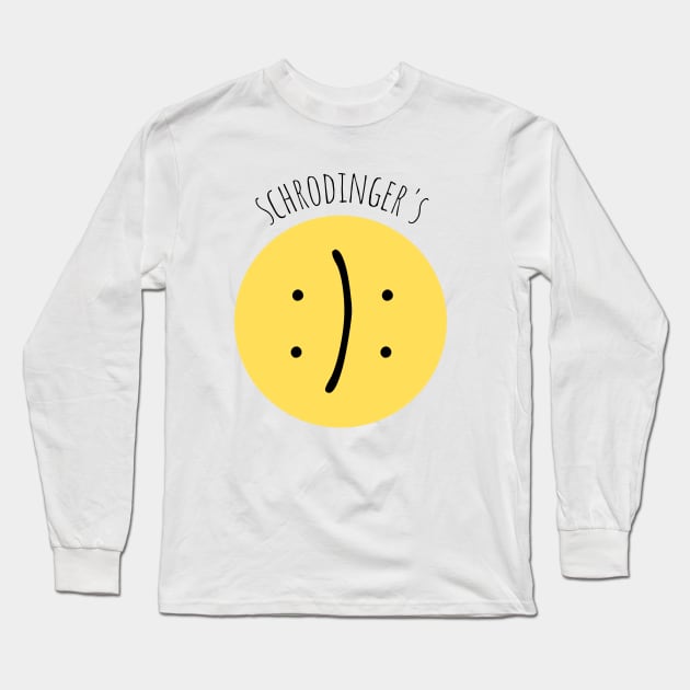 Schrodingers Smiley Long Sleeve T-Shirt by applebubble